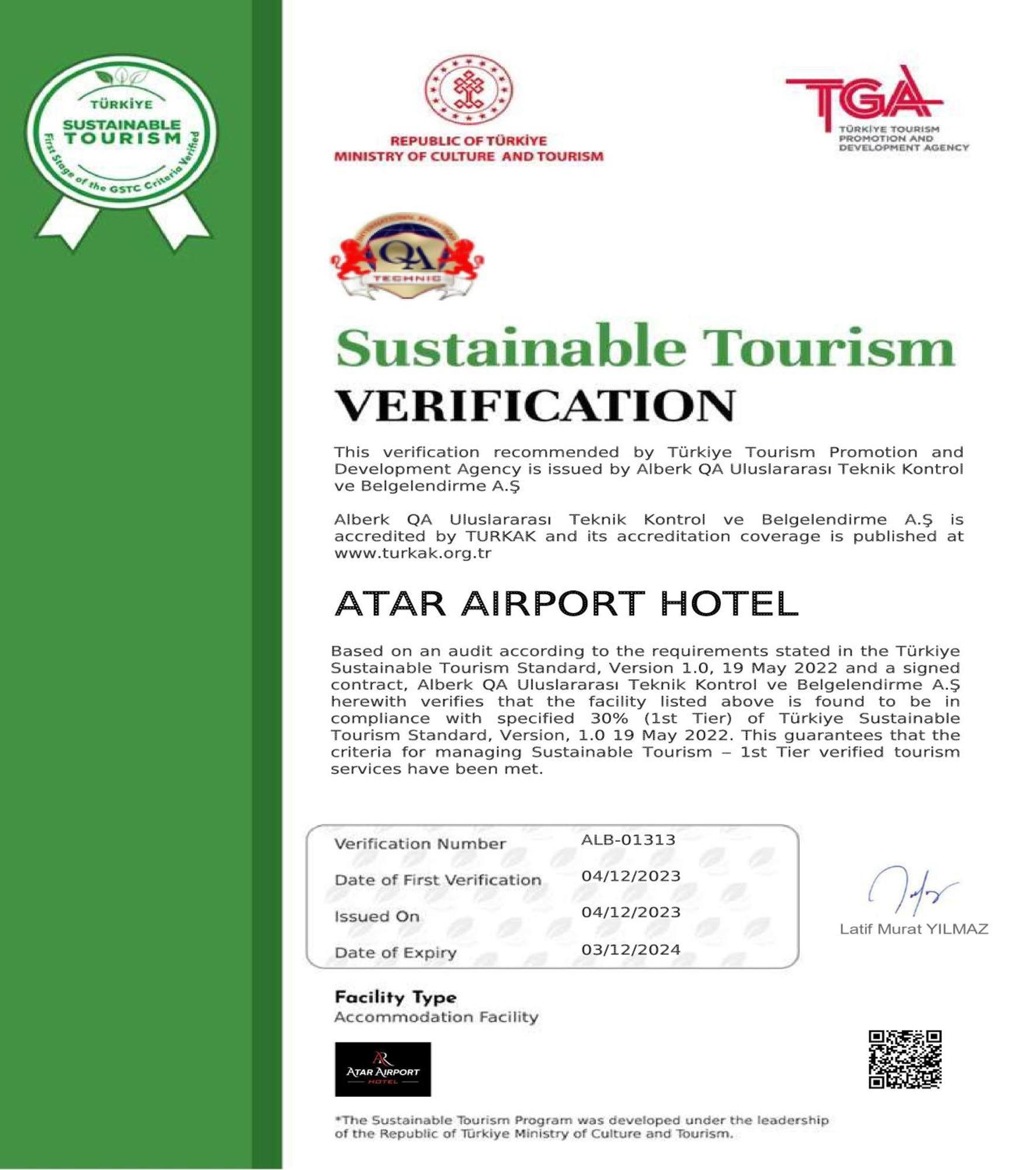 Atar Airport Hotel - Spa & Wellness Arnavutkoy Dış mekan fotoğraf